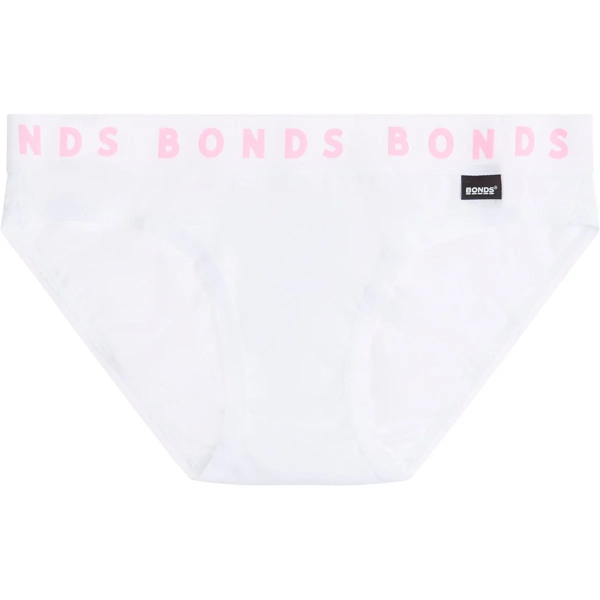 1 x Bonds Girls Stretchies Bikini Underwear Brief Kids Undies Knickers White