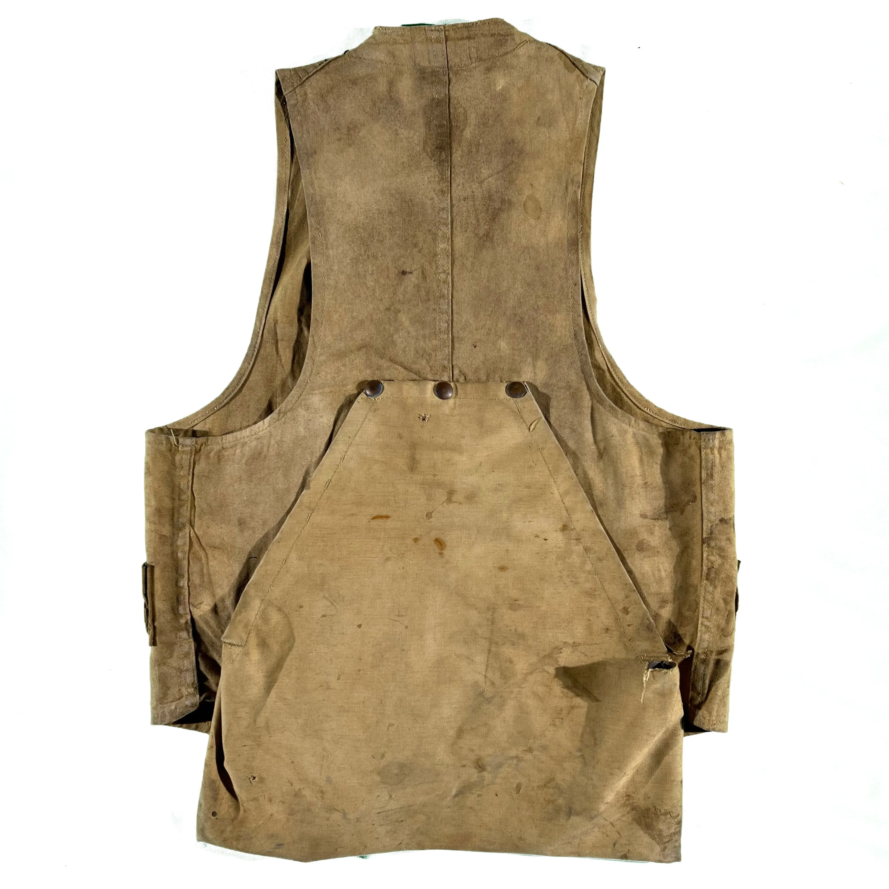 50s Distressed Canvas Hunting Vest- S