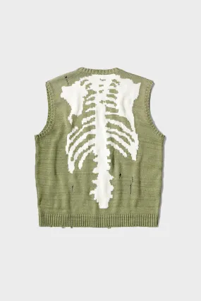 5G Cotton Knit BONE Vest - Khaki