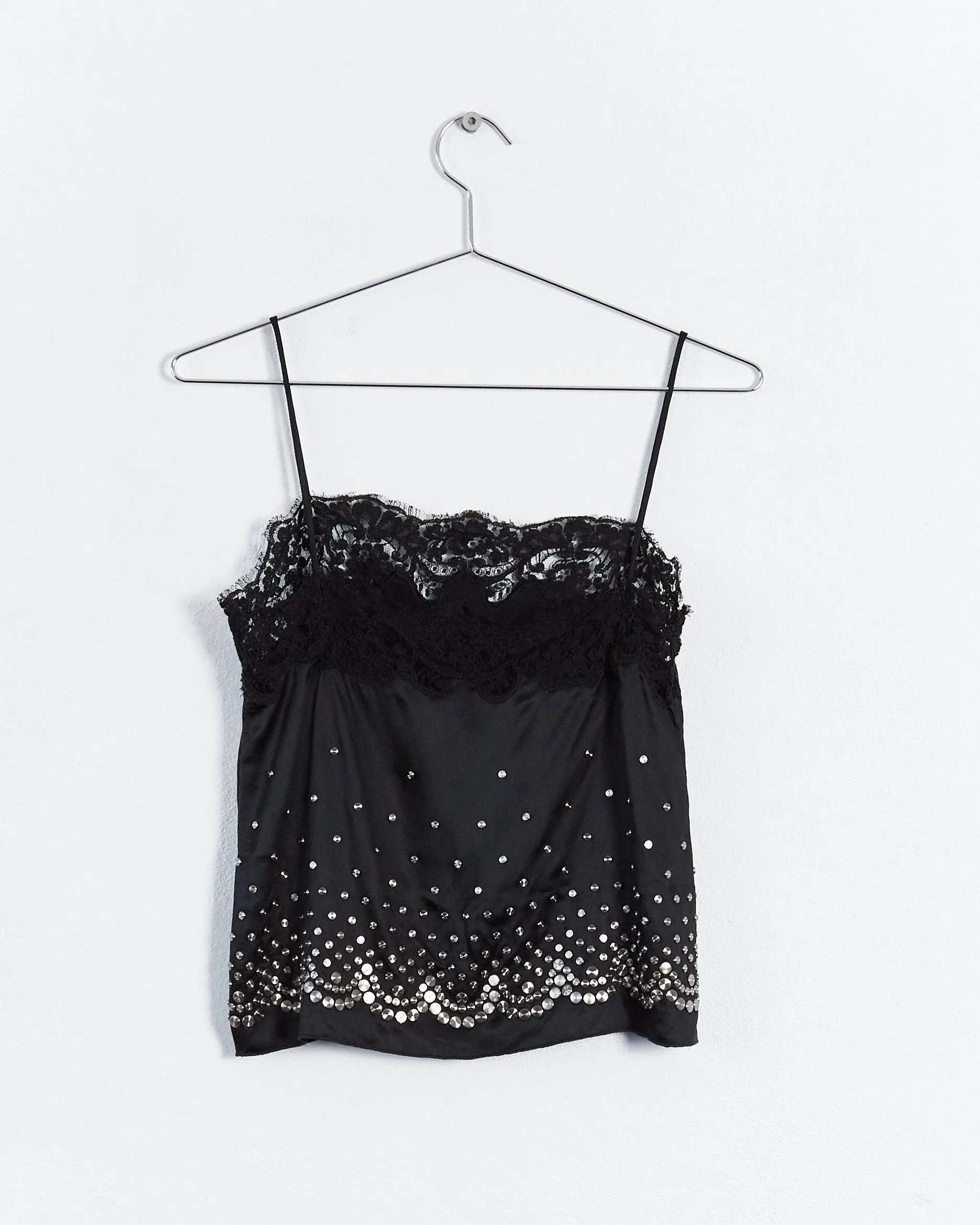 Alexander Wang embellished lace camisole top, black, 6