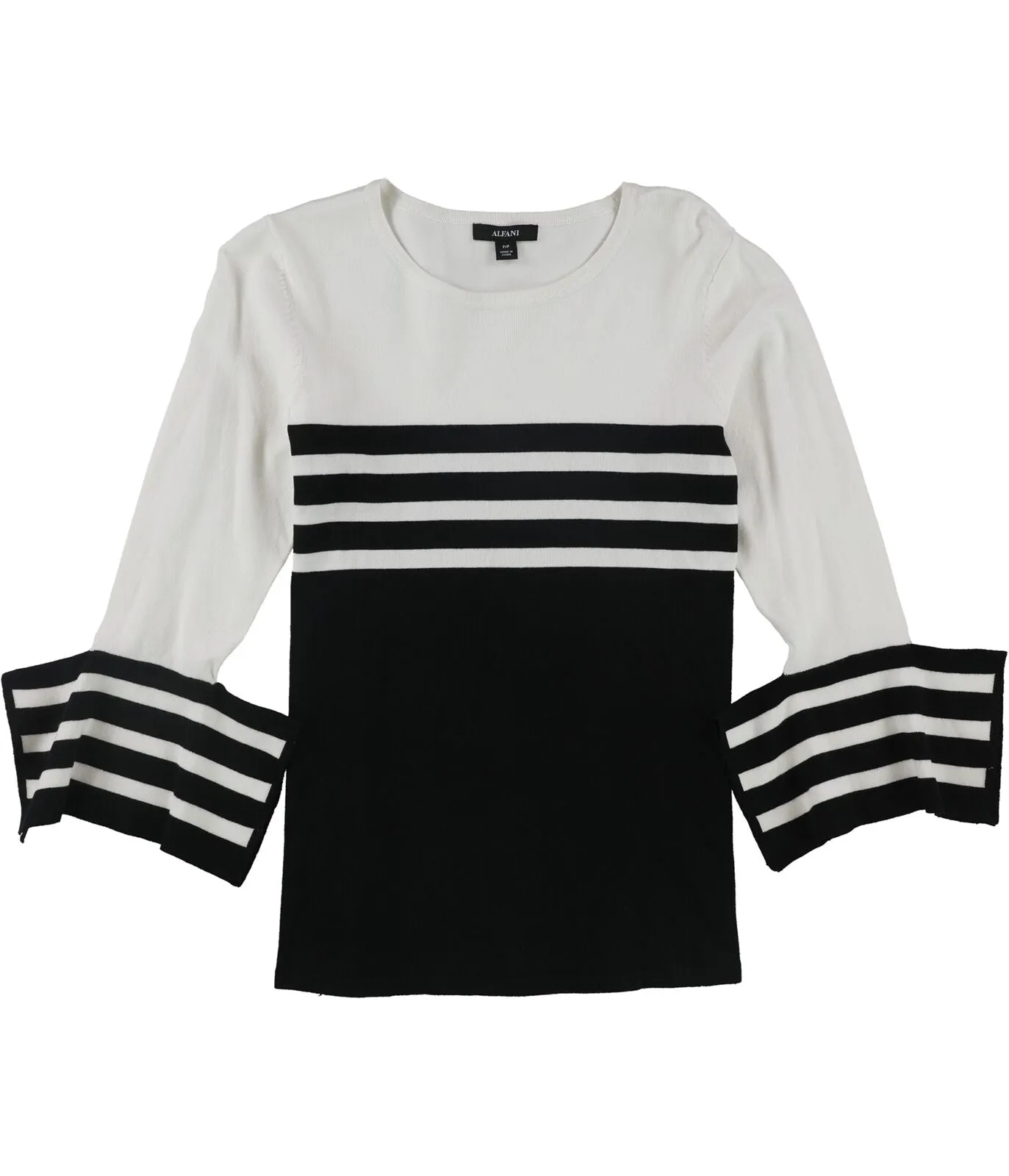 Alfani Petite Colorblocked Striped Sweater, Size PS