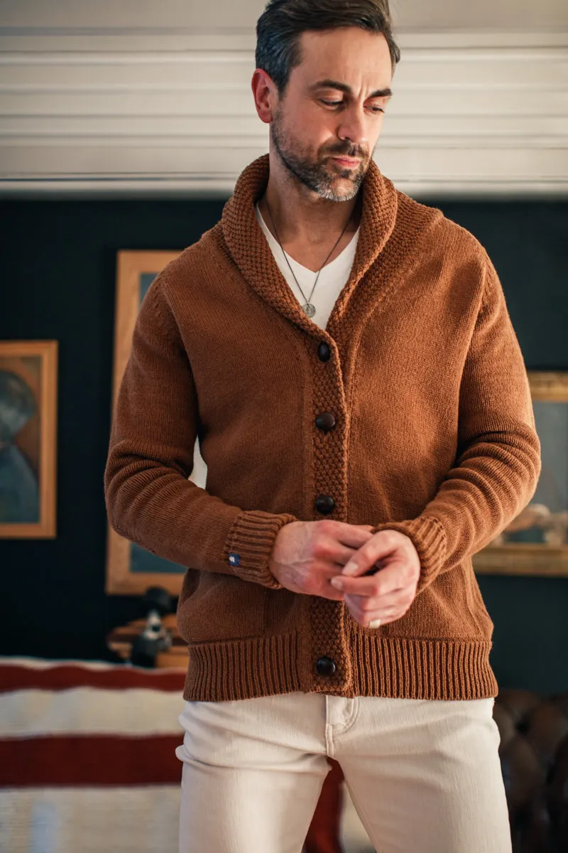 &SONS Turner Cardigan Rust