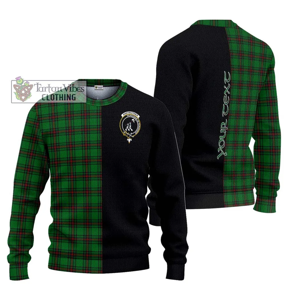 Anstruther Tartan Ugly Sweater with Family Crest and Half Of Me Style