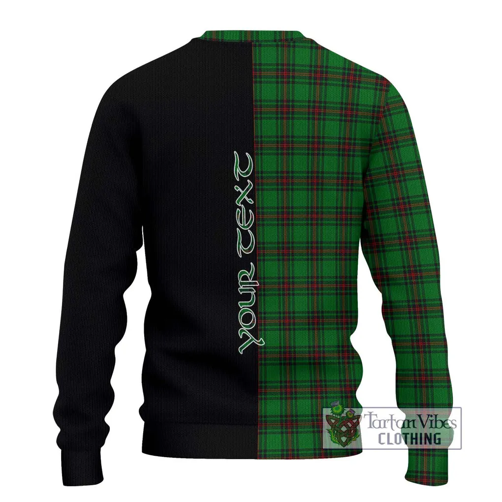 Anstruther Tartan Ugly Sweater with Family Crest and Half Of Me Style