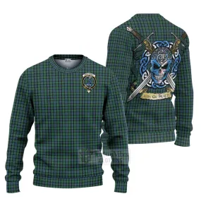 Arbuthnot Tartan Ugly Sweater with Family Crest Celtic Skull Style