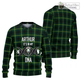 Arthur Modern Tartan Ugly Sweater with Family Crest DNA In Me Style