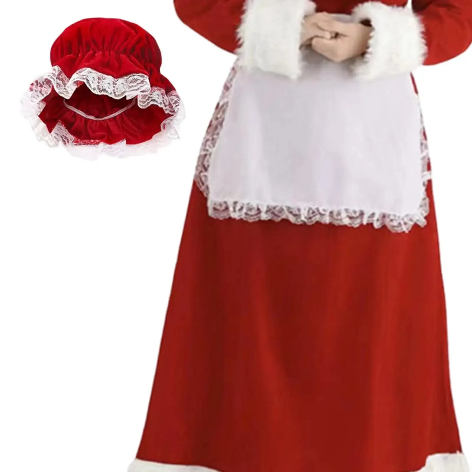 Authentic Mrs. Claus Costume Vintage Christmas Gown