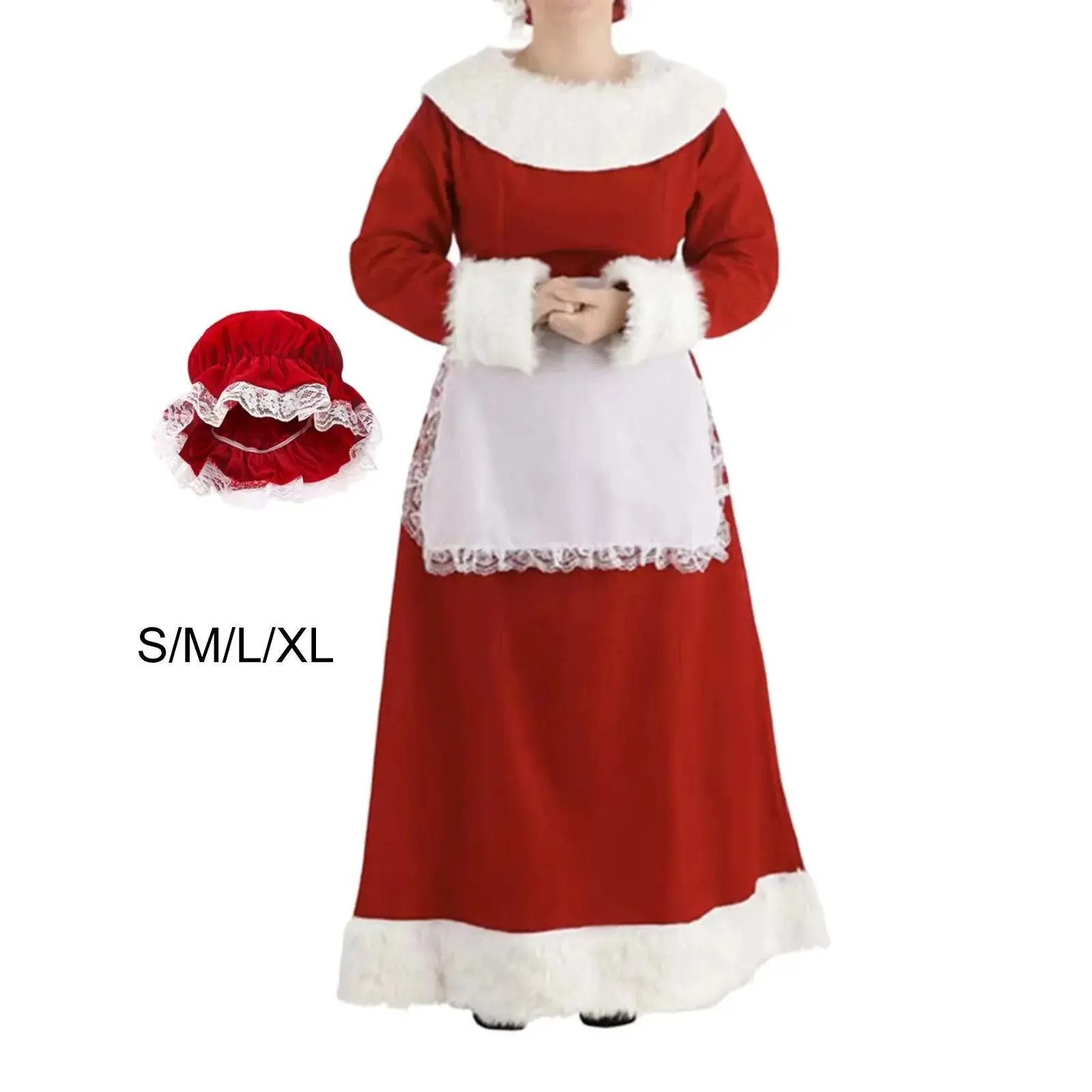 Authentic Mrs. Claus Costume Vintage Christmas Gown