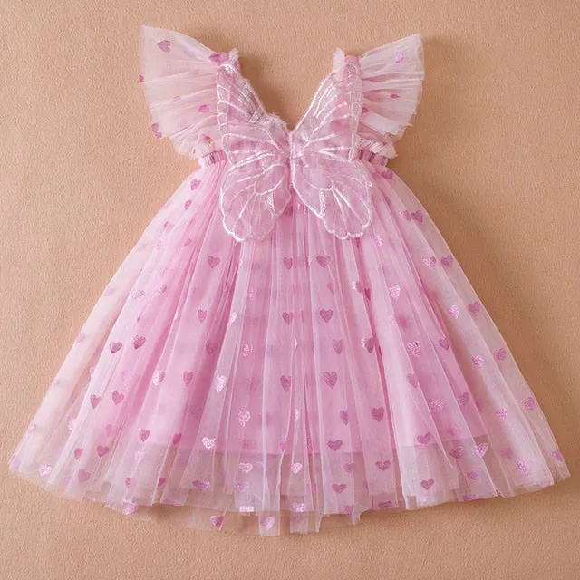 Baby Girl Princess Dress with Butterfly Wings - Girls 1 year to 5 years