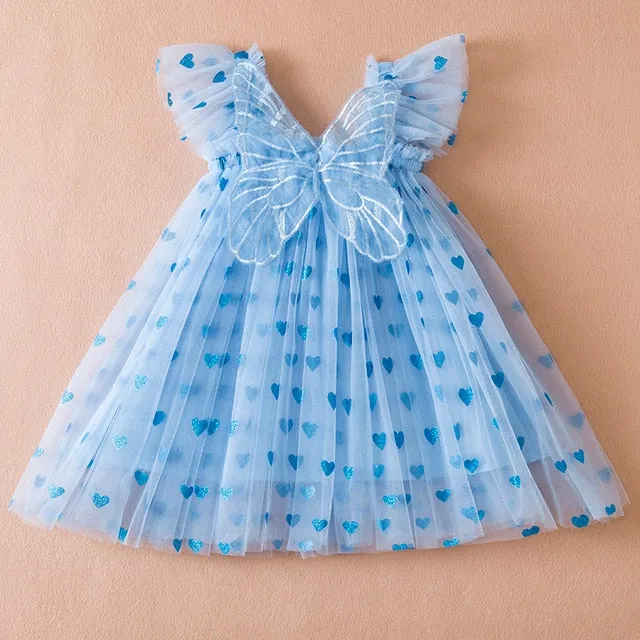 Baby Girl Princess Dress with Butterfly Wings - Girls 1 year to 5 years