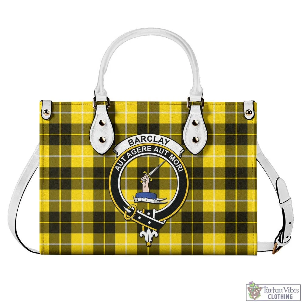 Barclay Dress Modern Tartan Luxury Leather Handbags with Family Crest