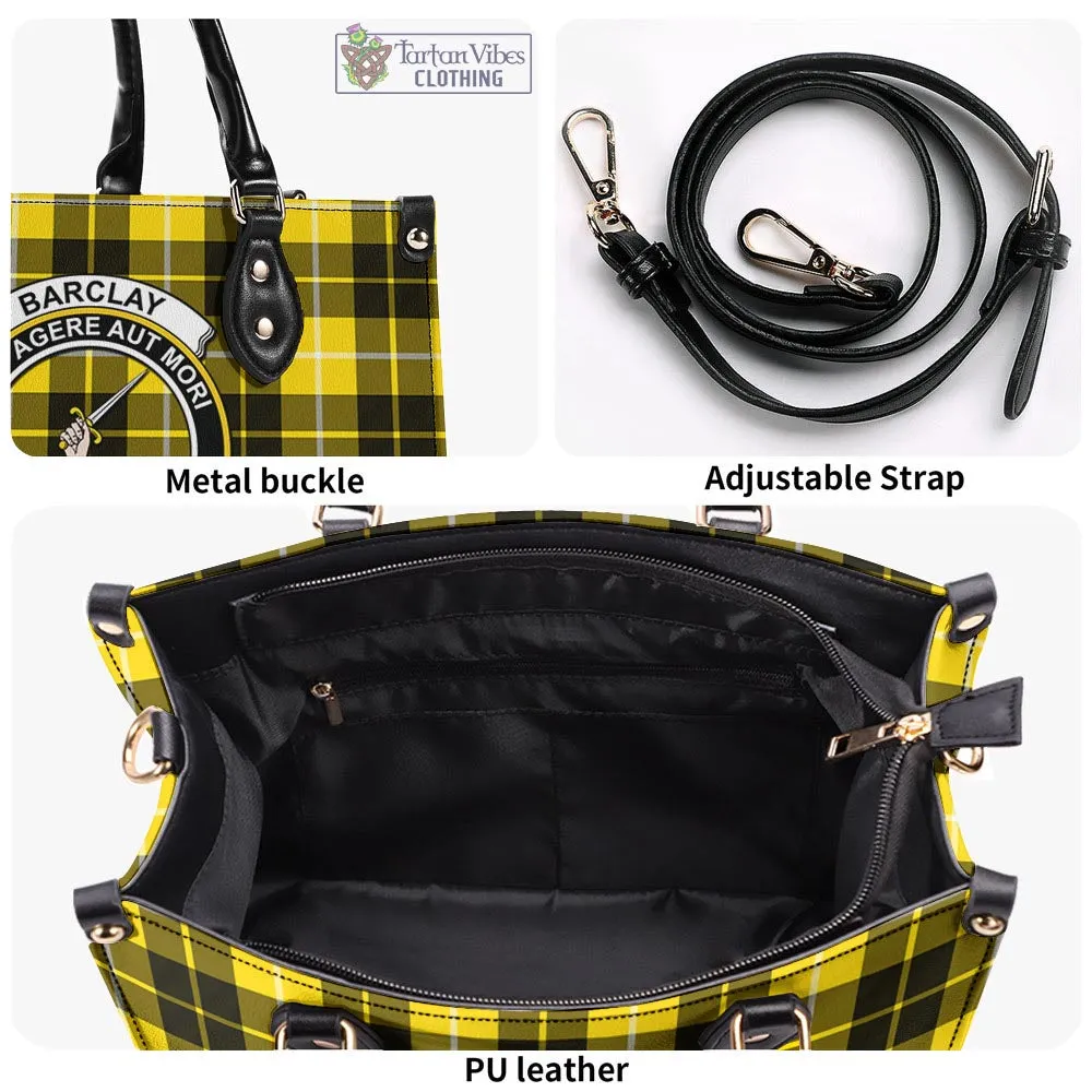 Barclay Dress Modern Tartan Luxury Leather Handbags with Family Crest