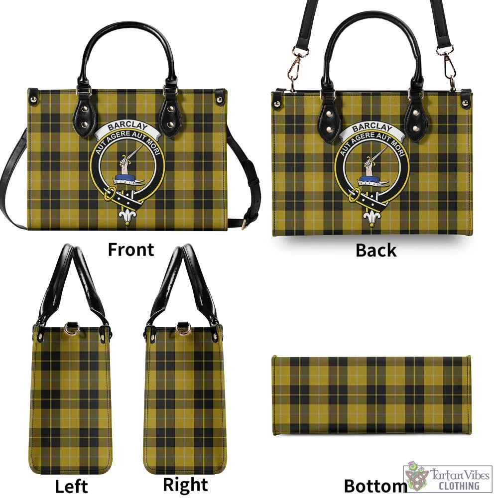 Barclay Dress Tartan Luxury Leather Handbags with Family Crest