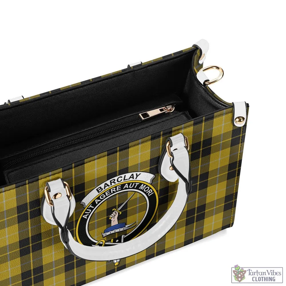 Barclay Dress Tartan Luxury Leather Handbags with Family Crest