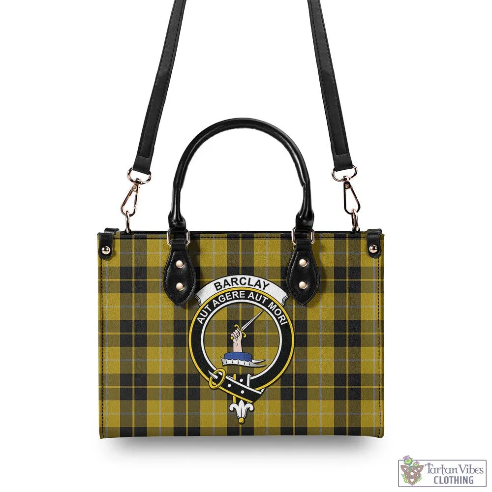 Barclay Dress Tartan Luxury Leather Handbags with Family Crest