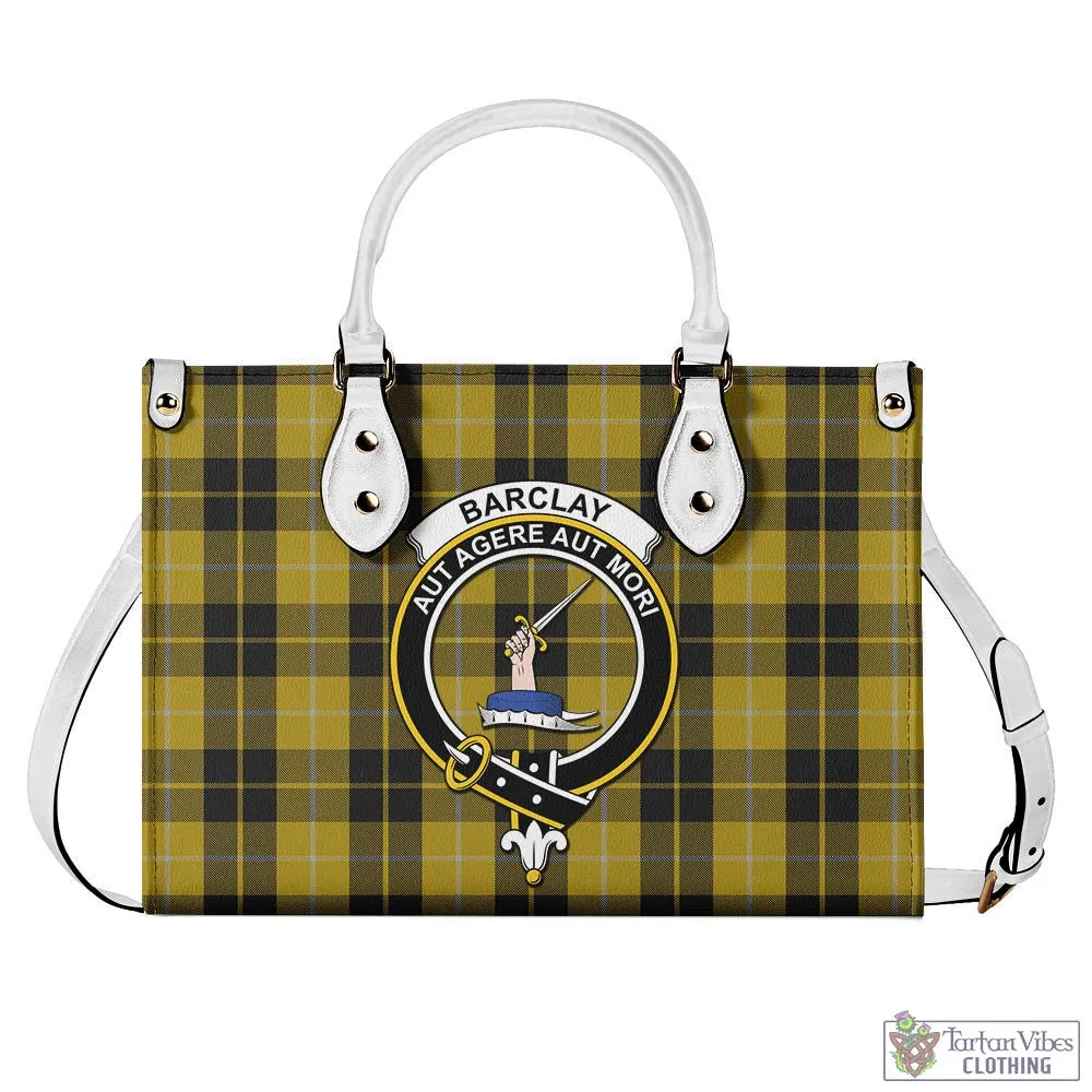 Barclay Dress Tartan Luxury Leather Handbags with Family Crest