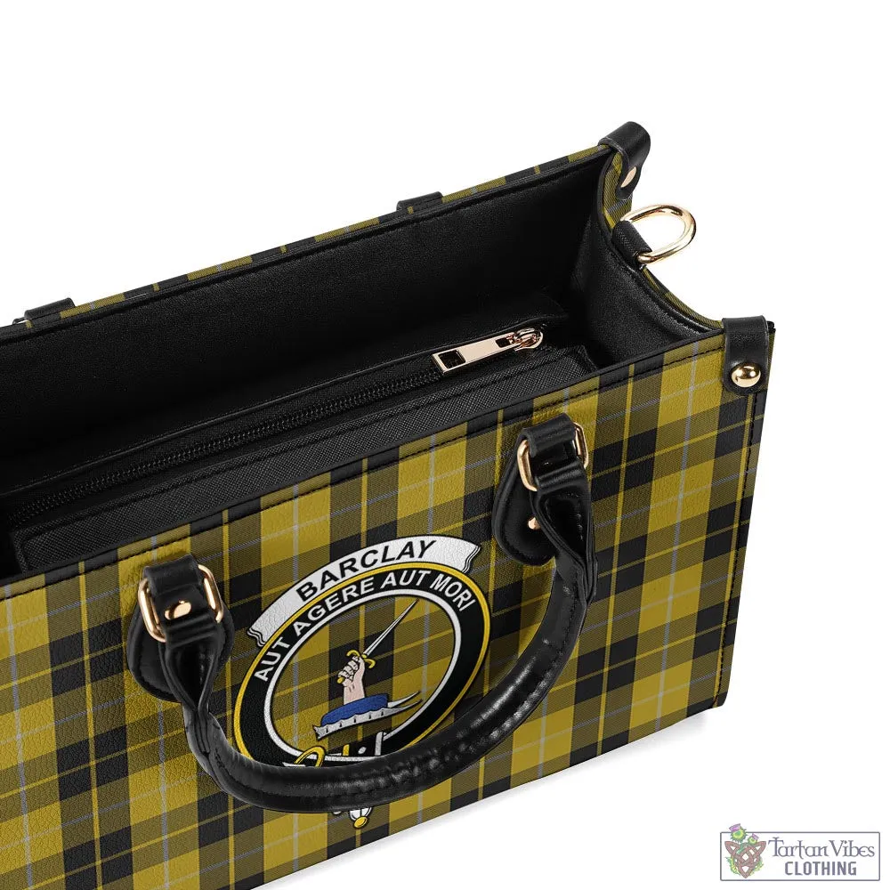 Barclay Dress Tartan Luxury Leather Handbags with Family Crest