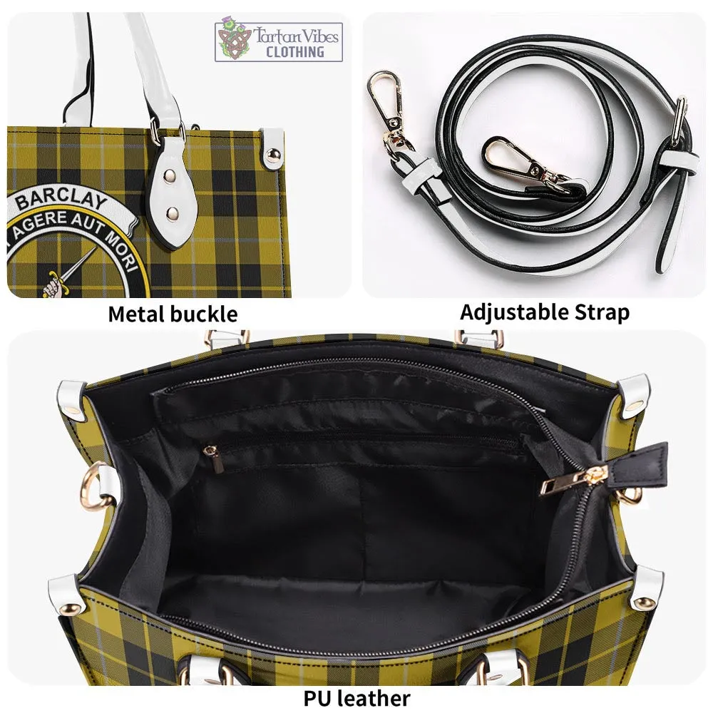 Barclay Dress Tartan Luxury Leather Handbags with Family Crest