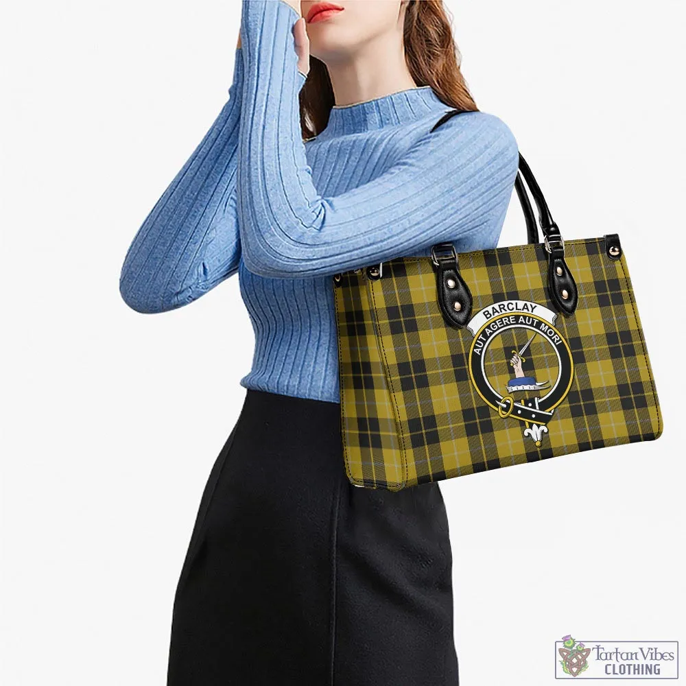 Barclay Dress Tartan Luxury Leather Handbags with Family Crest