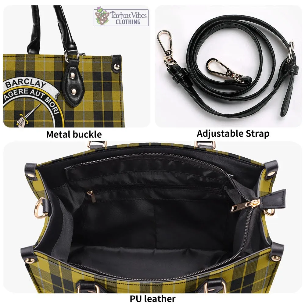 Barclay Dress Tartan Luxury Leather Handbags with Family Crest