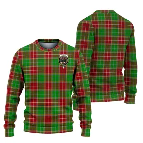 Baxter Modern Tartan Ugly Sweater with Family Crest