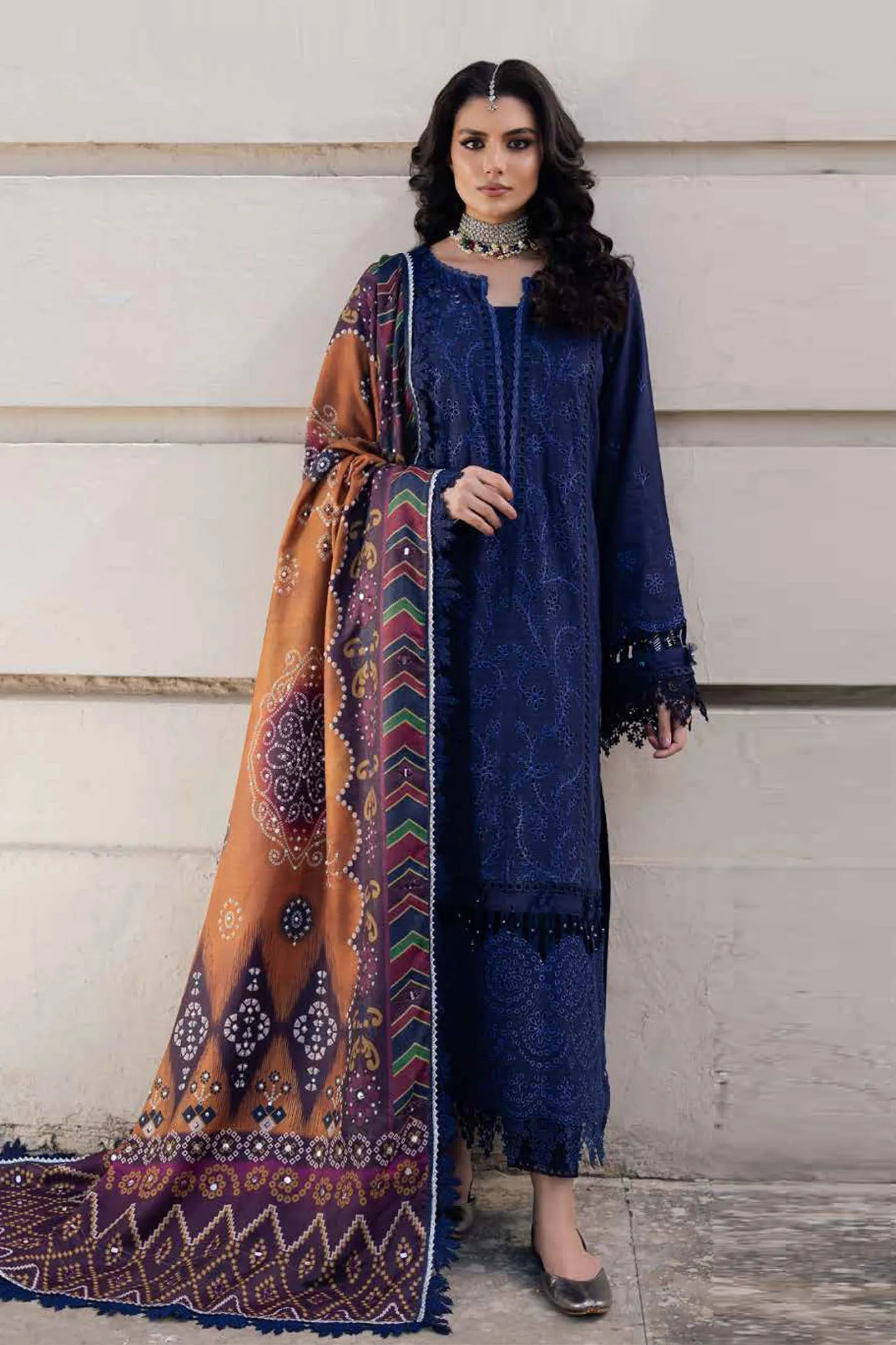 Bazar By Nureh Unstitched 3 Piece Khaddar With Shawl Collection'2024-NE-114