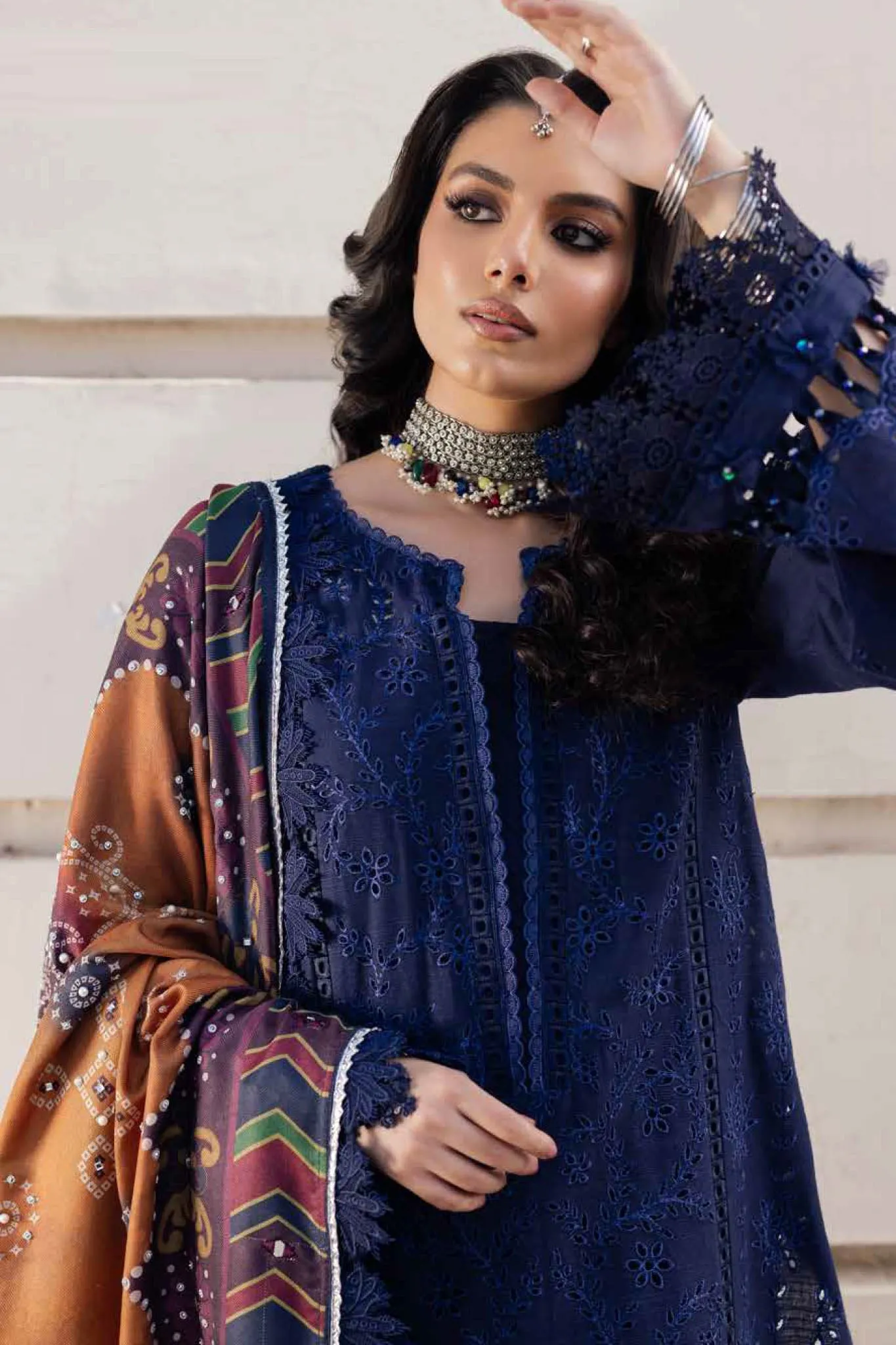 Bazar By Nureh Unstitched 3 Piece Khaddar With Shawl Collection'2024-NE-114