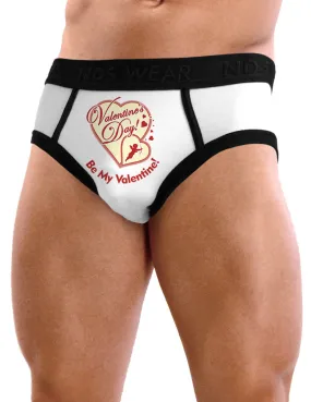 Be My Valentine - Mens Sexy Briefs Underwear - White and Black