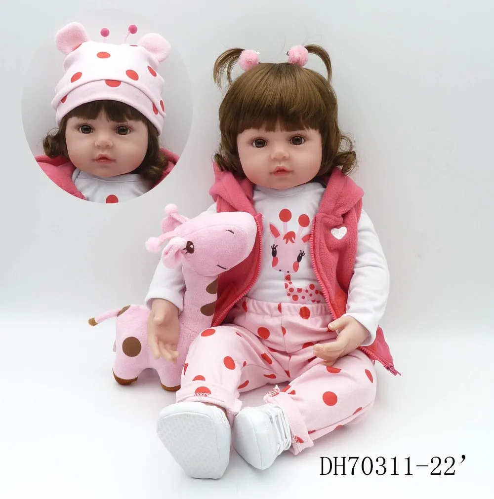 bebes reborn doll 47cm soft silicone reborn toddler baby dolls com corpo de silicone menina  Christmas surprice gifts lol doll