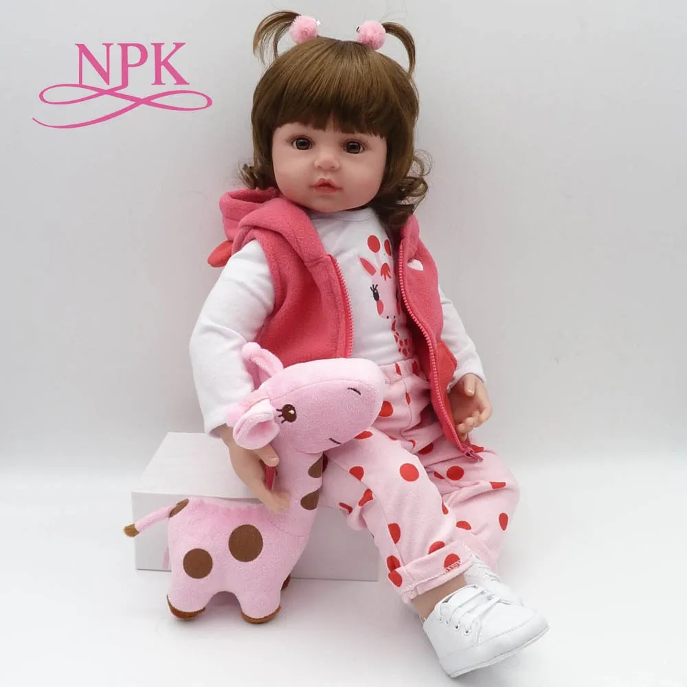 bebes reborn doll 47cm soft silicone reborn toddler baby dolls com corpo de silicone menina  Christmas surprice gifts lol doll