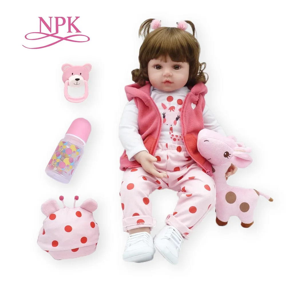 bebes reborn doll 47cm soft silicone reborn toddler baby dolls com corpo de silicone menina  Christmas surprice gifts lol doll