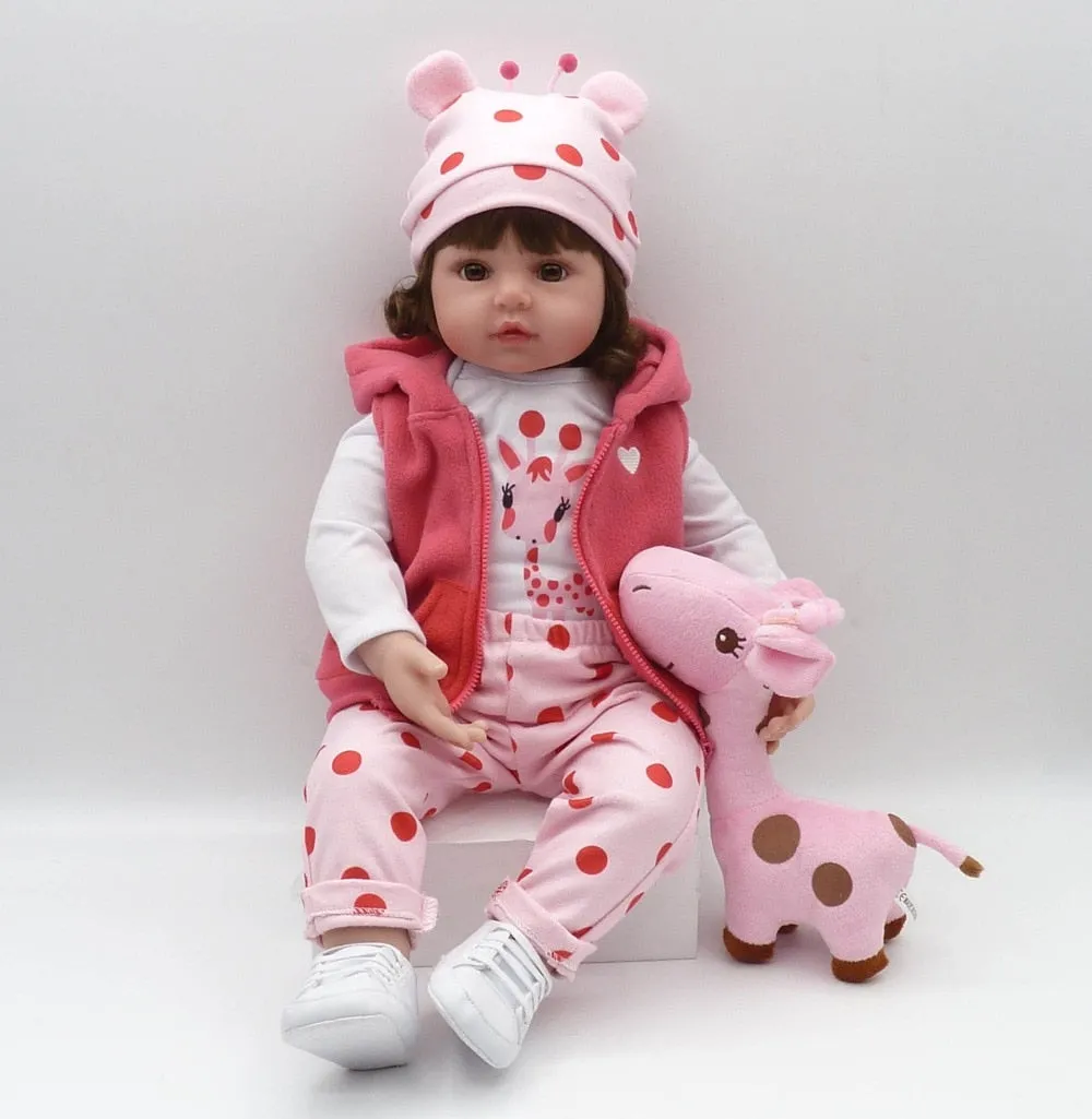 bebes reborn doll 47cm soft silicone reborn toddler baby dolls com corpo de silicone menina  Christmas surprice gifts lol doll