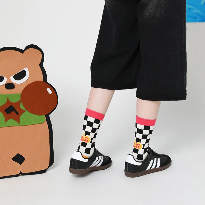 Beligogo 4 Stylish & Comfy Bear Crew Socks for Youth