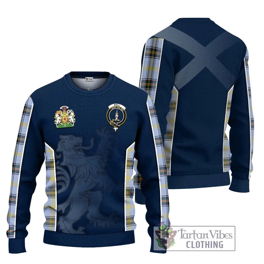 Bell of the Borders Tartan Ugly Sweater with Family Crest and Lion Rampant Vibes Sport Style