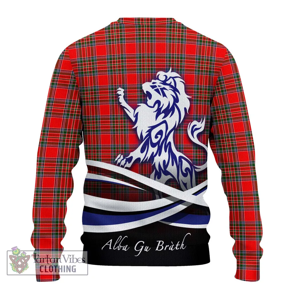 Binning Tartan Ugly Sweater with Alba Gu Brath Regal Lion Emblem