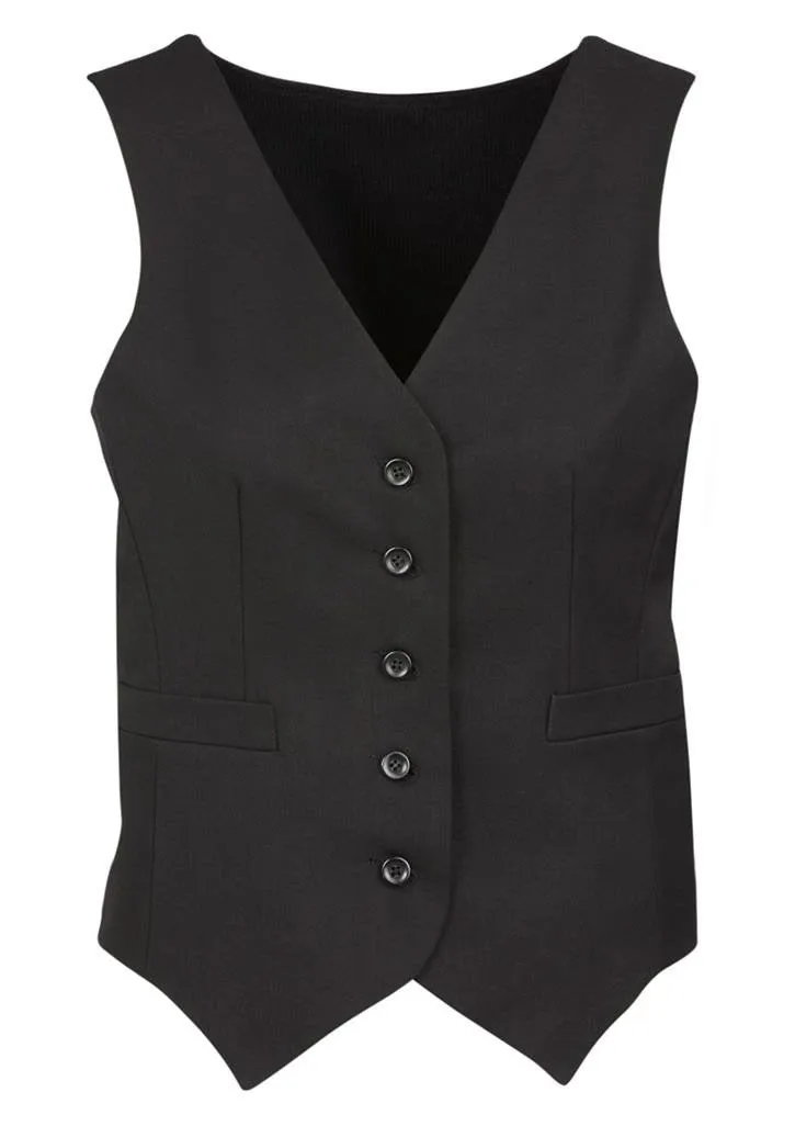 Biz Corporates Peaked Ladies Vest with Knitted Back (50111)-Clearance