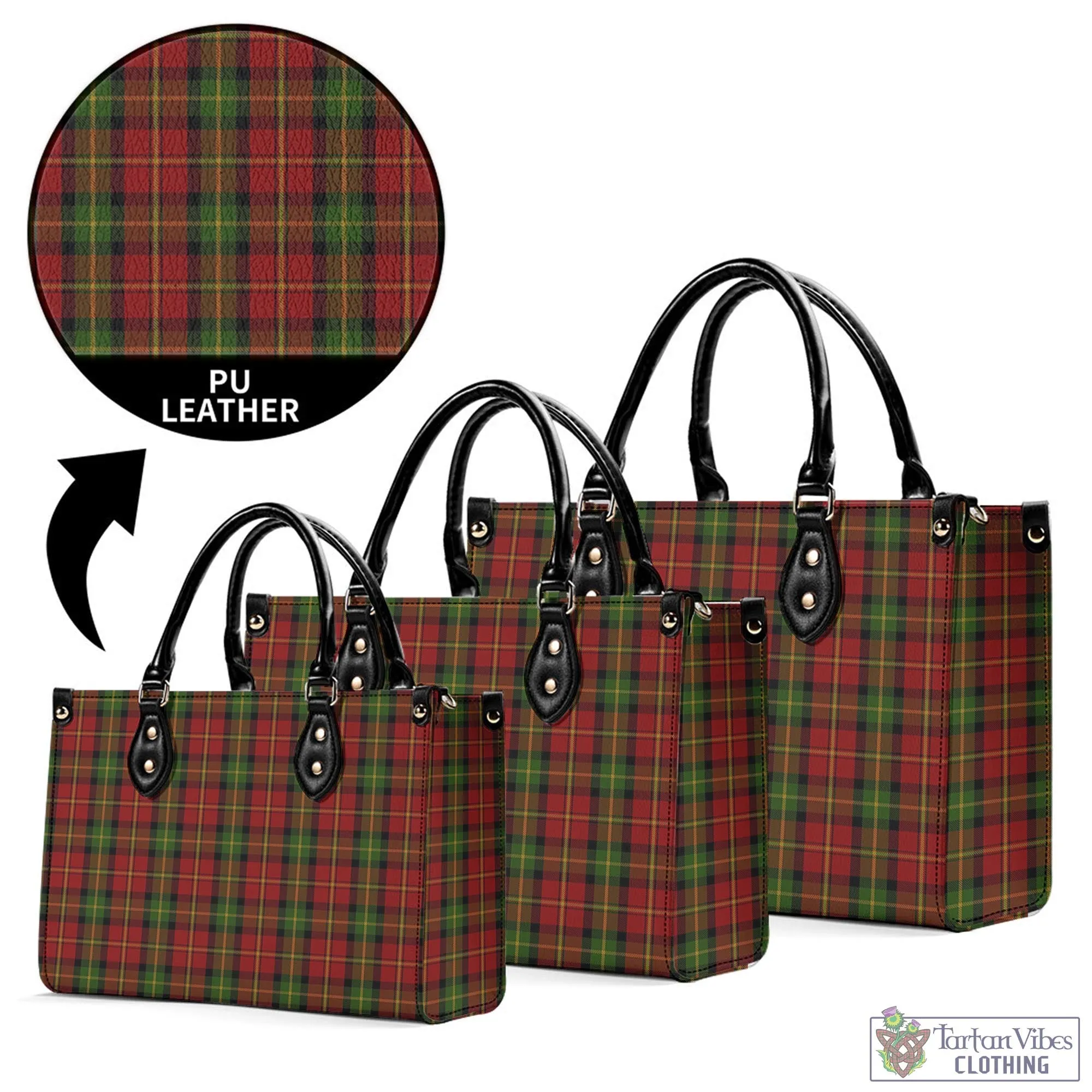 Blackstock Red Dress Tartan Luxury Leather Handbags