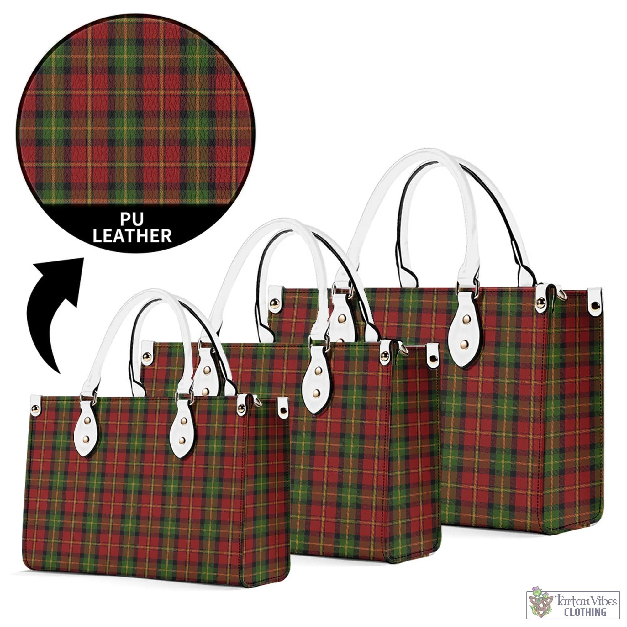 Blackstock Red Dress Tartan Luxury Leather Handbags