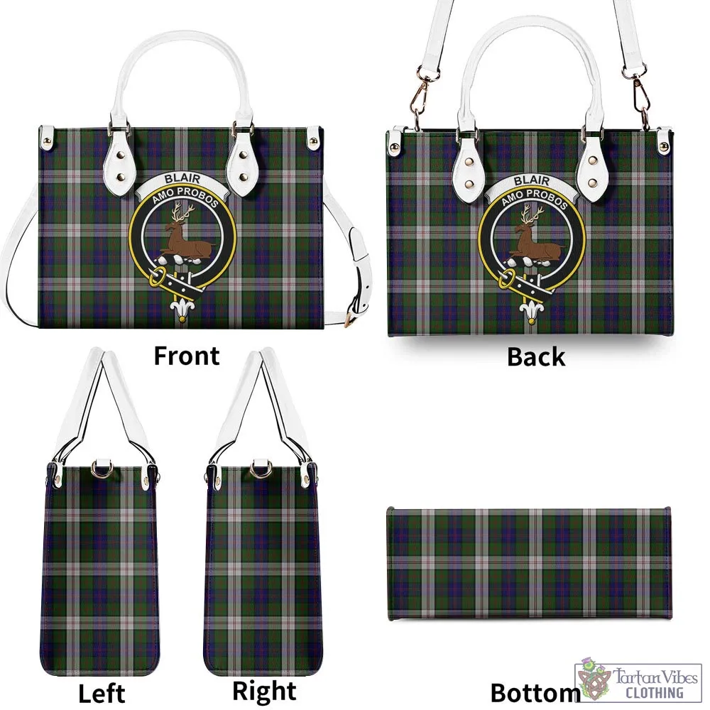 Blair Dress Tartan Luxury Leather Handbags with Family Crest