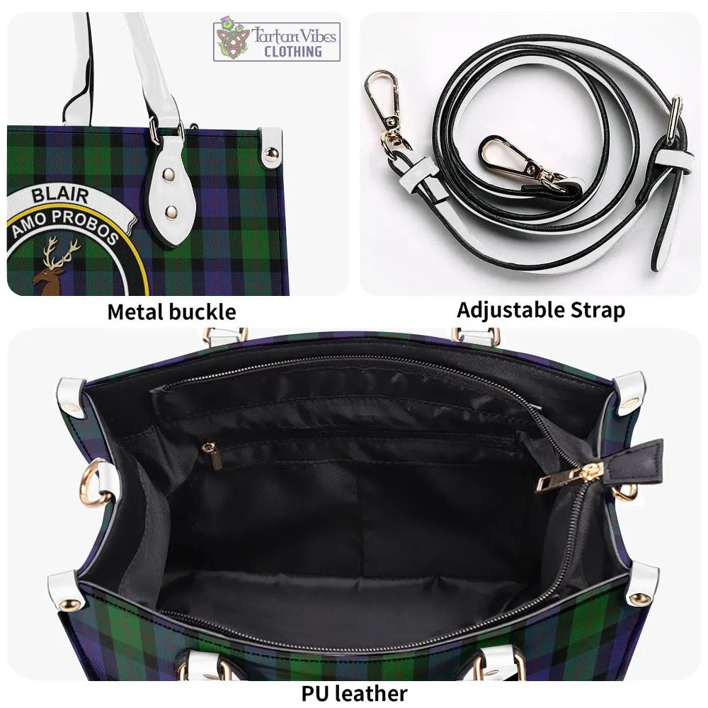 Blair Tartan Luxury Leather Handbags with Family Crest