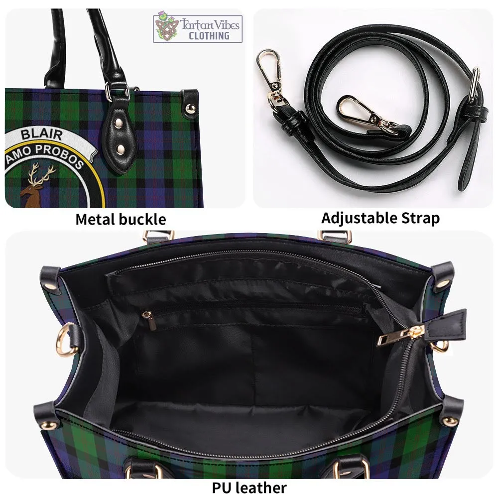 Blair Tartan Luxury Leather Handbags with Family Crest