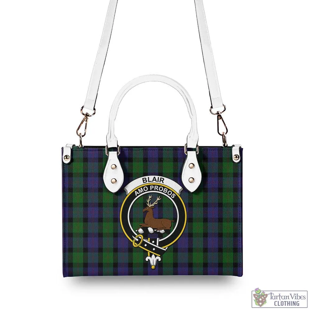 Blair Tartan Luxury Leather Handbags with Family Crest