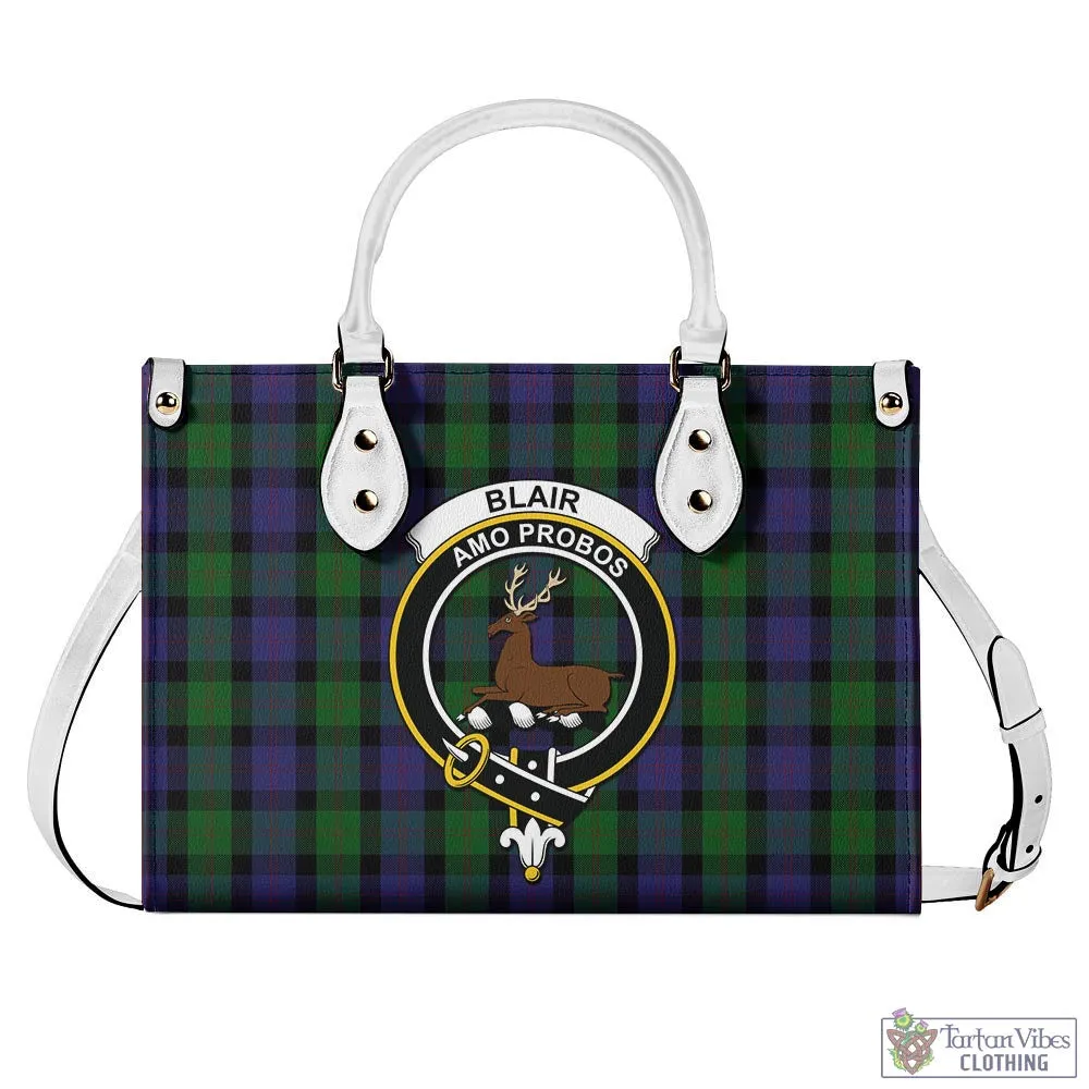 Blair Tartan Luxury Leather Handbags with Family Crest