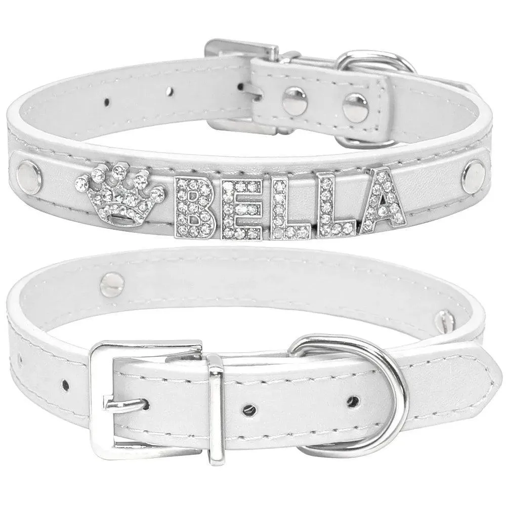 Bling Rhinestone Personalized Pet Collars