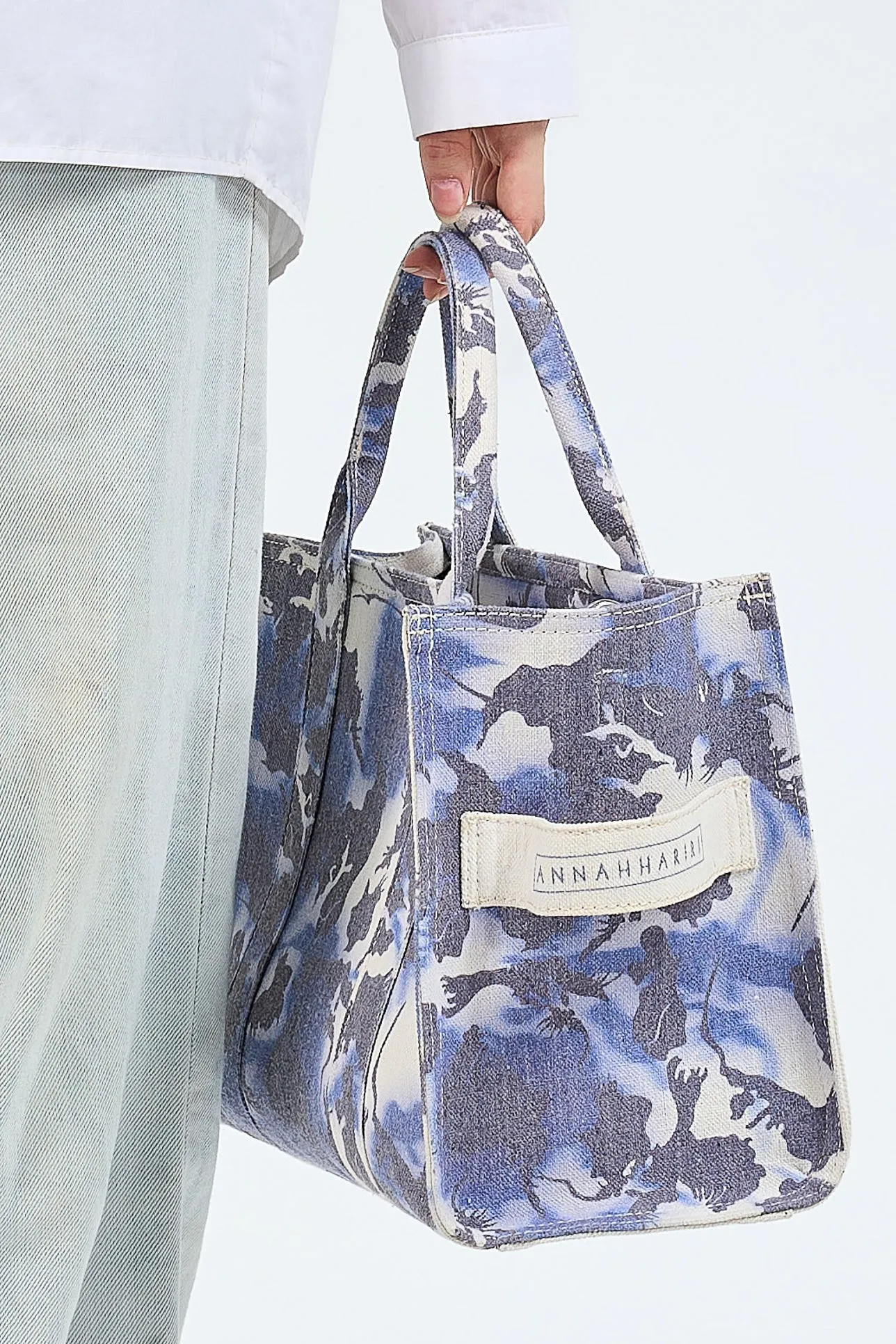 Blue Mist Canvas Tote Bag - Modesty Dress Essential Accessory