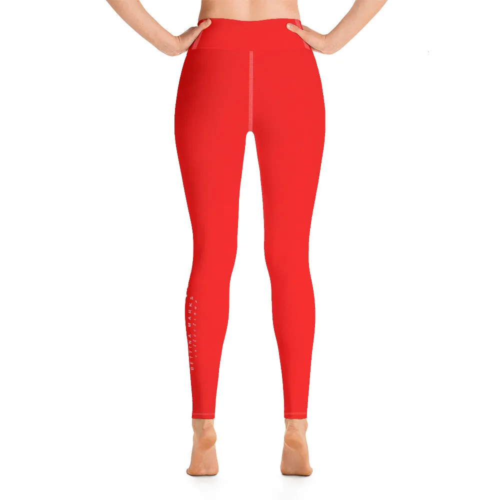 Breath of Fire Orange Yoga Leggings