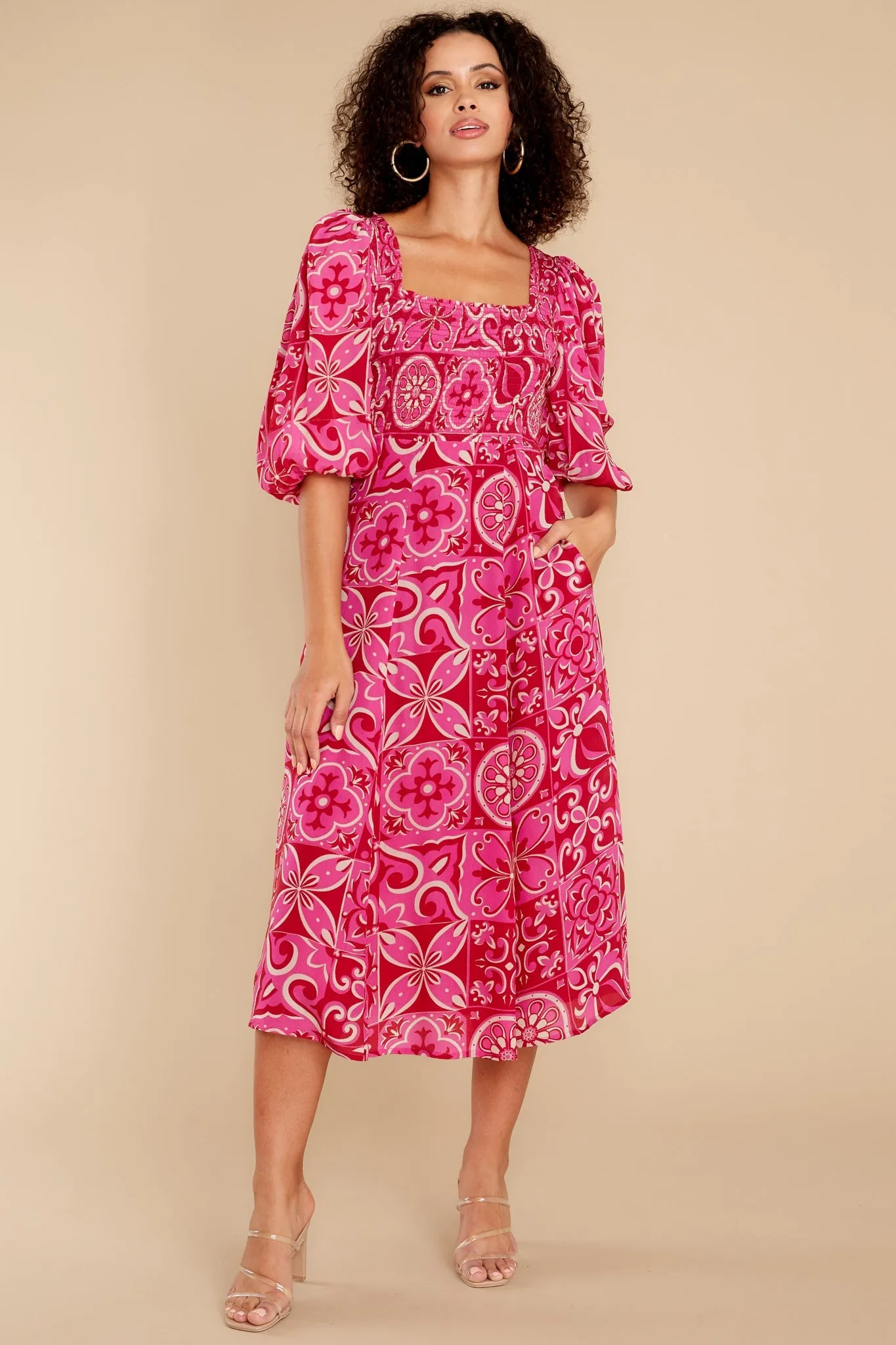 Bridget Tile Midi Dress