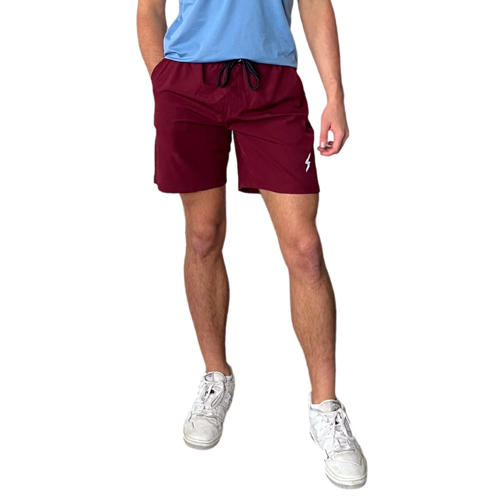 BRUCE BOLT 7" SHORTS - MAROON