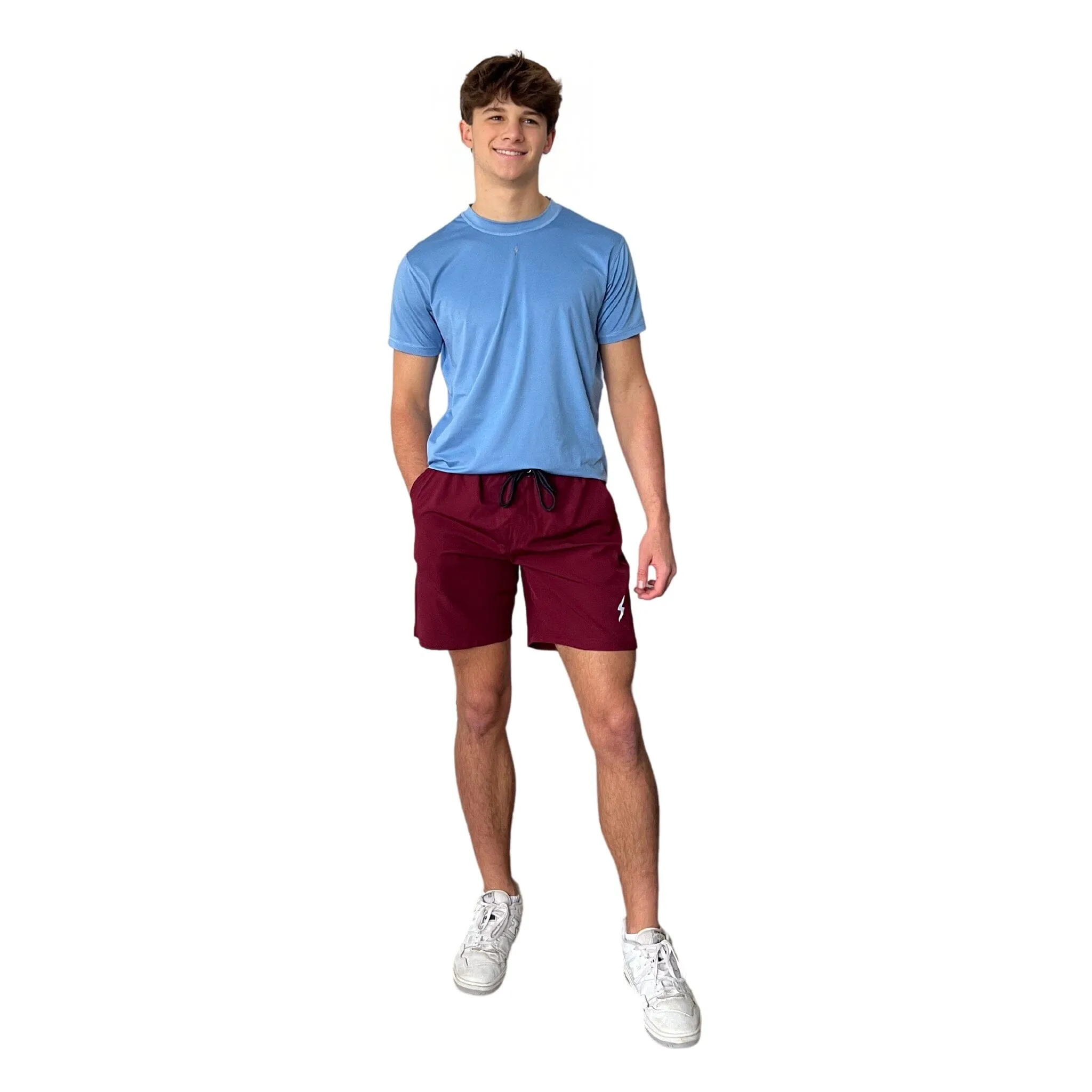 BRUCE BOLT 7" SHORTS - MAROON