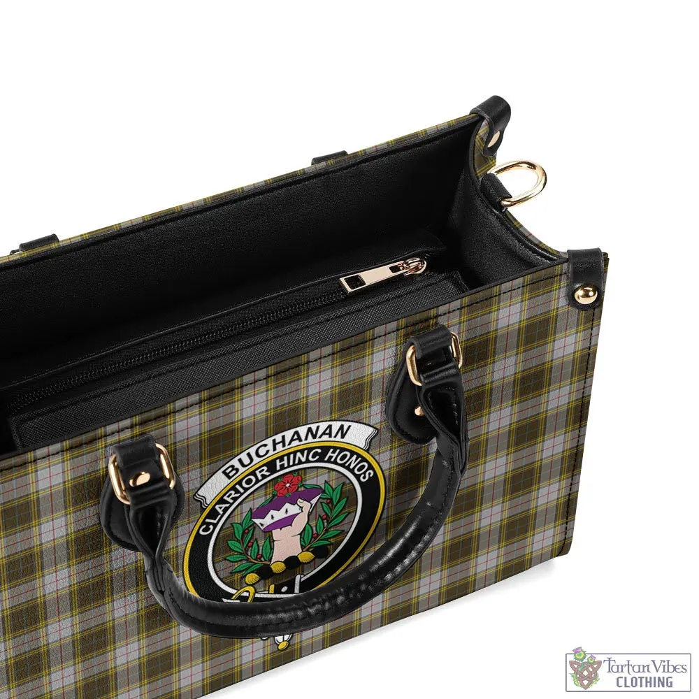 Buchanan Dress Tartan Luxury Leather Handbags with Family Crest